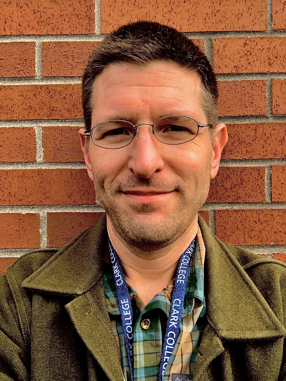 Clark Librarian Kevin Edwards smiles at the camera